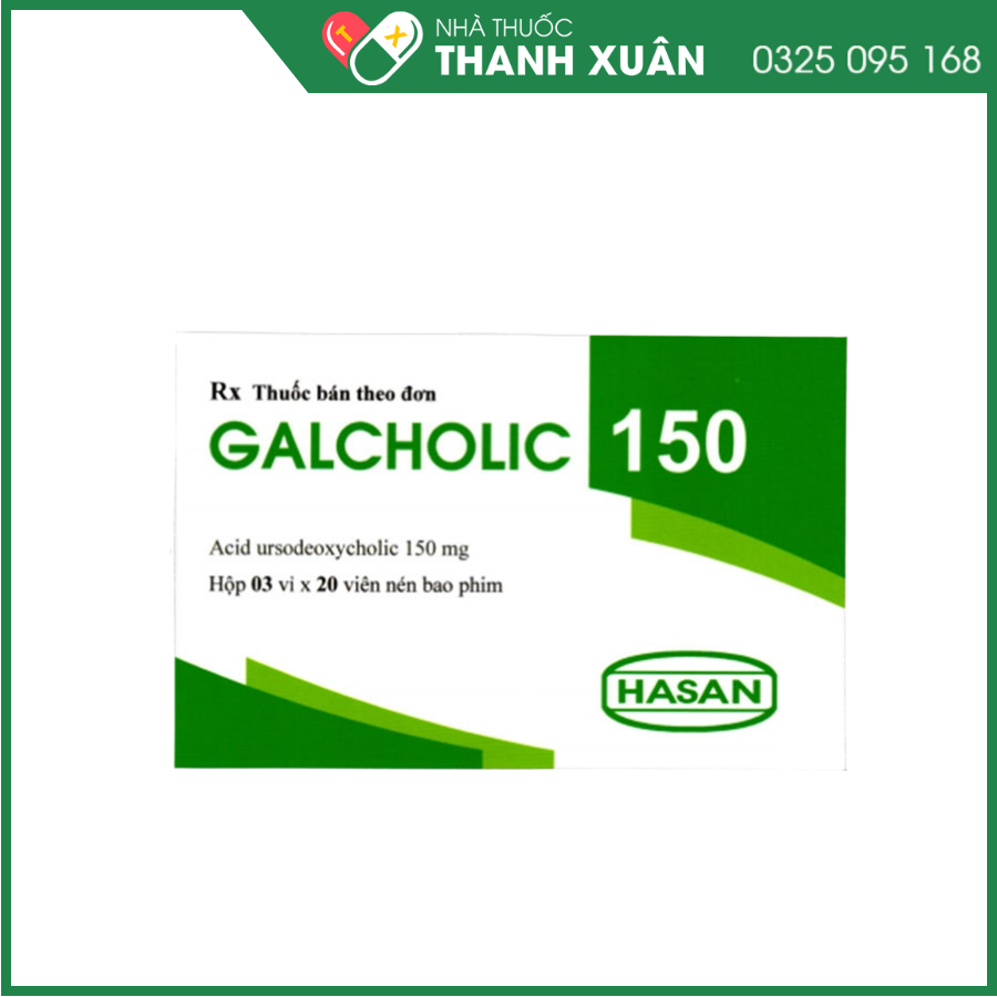 Galcholic 150 điều trị sỏi mật, xơ gan mật nguyên phát